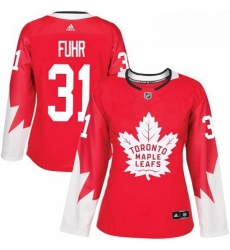 Womens Adidas Toronto Maple Leafs 31 Grant Fuhr Authentic Red Alternate NHL Jersey Womens Adidas Toronto Maple Leafs 31 Grant Fuhr Authentic Red Alternate NHL Jersey