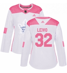 Womens Adidas Toronto Maple Leafs 32 Josh Leivo Authentic WhitePink Fashion NHL Jersey Womens Adidas Toronto Maple Leafs 32 Josh Leivo Authentic WhitePink Fashion NHL Jersey