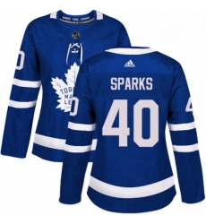 Womens Adidas Toronto Maple Leafs 40 Garret Sparks Authentic Royal Blue Home NHL Jersey Womens Adidas Toronto Maple Leafs 40 Garret Sparks Authentic Royal Blue Home NHL Jersey