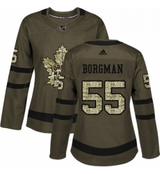 Womens Adidas Toronto Maple Leafs 55 Andreas Borgman Authentic Green Salute to Service NHL Jersey Womens Adidas Toronto Maple Leafs 55 Andreas Borgman Authentic Green Salute to Service NHL Jersey