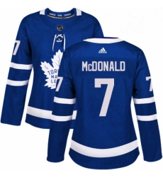Womens Adidas Toronto Maple Leafs 7 Lanny McDonald Authentic Royal Blue Home NHL Jersey Womens Adidas Toronto Maple Leafs 7 Lanny McDonald Authentic Royal Blue Home NHL Jersey