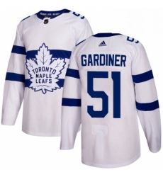 Youth Adidas Toronto Maple Leafs 51 Jake Gardiner Authentic White 2018 Stadium Series NHL Jersey 