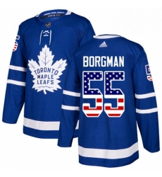 Youth Adidas Toronto Maple Leafs 55 Andreas Borgman Authentic Royal Blue USA Flag Fashion NHL Jersey Youth Adidas Toronto Maple Leafs 55 Andreas Borgman Authentic Royal Blue USA Flag Fashion NHL Jersey