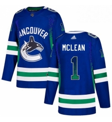 Mens Adidas Vancouver Canucks 1 Kirk Mclean Authentic Blue Drift Fashion NHL Jersey Mens Adidas Vancouver Canucks 1 Kirk Mclean Authentic Blue Drift Fashion NHL Jersey