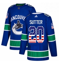 Mens Adidas Vancouver Canucks 20 Brandon Sutter Authentic Blue USA Flag Fashion NHL Jersey Mens Adidas Vancouver Canucks 20 Brandon Sutter Authentic Blue USA Flag Fashion NHL Jersey