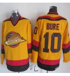 Vancouver Canucks #10 Pavel Bure Gold CCM Throwback Stitched NHL Jersey Vancouver Canucks #10 Pavel Bure Gold CCM Throwback Stitched NHL Jersey