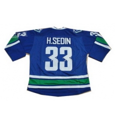 Vancouver Canucks 33 Henrik H.Sedin C patch blue color Ice Hockey Jersey Vancouver Canucks 33 Henrik H.Sedin C patch blue color Ice Hockey Jersey