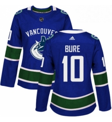 Womens Adidas Vancouver Canucks 10 Pavel Bure Premier Blue Home NHL Jersey Womens Adidas Vancouver Canucks 10 Pavel Bure Premier Blue Home NHL Jersey