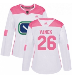 Womens Adidas Vancouver Canucks 26 Thomas Vanek Authentic WhitePink Fashion NHL Jersey Womens Adidas Vancouver Canucks 26 Thomas Vanek Authentic WhitePink Fashion NHL Jersey