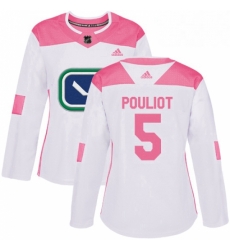 Womens Adidas Vancouver Canucks 5 Derrick Pouliot Authentic WhitePink Fashion NHL Jersey Womens Adidas Vancouver Canucks 5 Derrick Pouliot Authentic WhitePink Fashion NHL Jersey