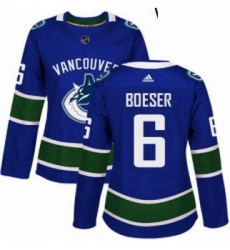 Womens Adidas Vancouver Canucks 6 Brock Boeser Premier Blue Home NHL Jersey Womens Adidas Vancouver Canucks 6 Brock Boeser Premier Blue Home NHL Jersey