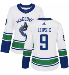 Womens Adidas Vancouver Canucks 9 Brendan Leipsic Authentic White Away NHL Jersey Womens Adidas Vancouver Canucks 9 Brendan Leipsic Authentic White Away NHL Jersey