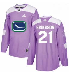 Youth Adidas Vancouver Canucks 21 Loui Eriksson Authentic Purple Fights Cancer Practice NHL Jersey Youth Adidas Vancouver Canucks 21 Loui Eriksson Authentic Purple Fights Cancer Practice NHL Jersey