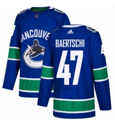 Youth Adidas Vancouver Canucks 47 Sven Baertschi Premier Blue Home NHL Jersey Youth Adidas Vancouver Canucks 47 Sven Baertschi Premier Blue Home NHL Jersey