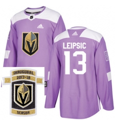 Adidas Golden Knights #13 Brendan Leipsic Purple Authentic Fights Cancer Stitched NHL Inaugural Season Patch Jersey Adidas Golden Knights #13 Brendan Leipsic Purple Authentic Fights Cancer Stitched NHL Inaugural Season Patch Jersey