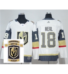 Adidas Golden Knights #18 James Neal White Road Authentic Stitched NHL Inaugural Season Patch Jersey Adidas Golden Knights #18 James Neal White Road Authentic Stitched NHL Inaugural Season Patch Jersey