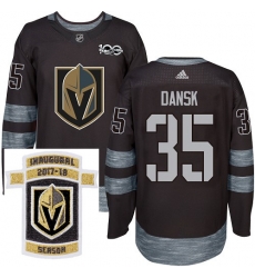 Adidas Golden Knights #35 Oscar Dansk Black 1917 2017 100th Anniversary Stitched NHL Inaugural Season Patch Jersey Adidas Golden Knights #35 Oscar Dansk Black 1917 2017 100th Anniversary Stitched NHL Inaugural Season Patch Jersey