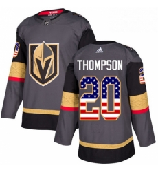 Mens Adidas Vegas Golden Knights 20 Paul Thompson Authentic Gray USA Flag Fashion NHL Jersey Mens Adidas Vegas Golden Knights 20 Paul Thompson Authentic Gray USA Flag Fashion NHL Jersey