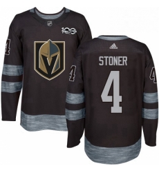 Mens Adidas Vegas Golden Knights 4 Clayton Stoner Authentic Black 1917 2017 100th Anniversary NHL Jersey Mens Adidas Vegas Golden Knights 4 Clayton Stoner Authentic Black 1917 2017 100th Anniversary NHL Jersey