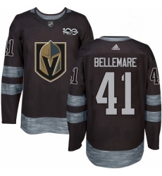 Mens Adidas Vegas Golden Knights 41 Pierre Edouard Bellemare Authentic Black 1917 2017 100th Anniversary NHL Jersey Mens Adidas Vegas Golden Knights 41 Pierre Edouard Bellemare Authentic Black 1917 2017 100th Anniversary NHL Jersey