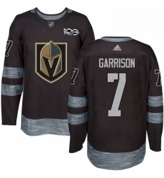 Mens Adidas Vegas Golden Knights 7 Jason Garrison Authentic Black 1917 2017 100th Anniversary NHL Jersey Mens Adidas Vegas Golden Knights 7 Jason Garrison Authentic Black 1917 2017 100th Anniversary NHL Jersey