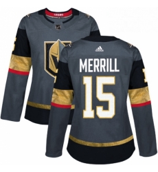 Womens Adidas Vegas Golden Knights 15 Jon Merrill Authentic Gray Home NHL Jersey Womens Adidas Vegas Golden Knights 15 Jon Merrill Authentic Gray Home NHL Jersey