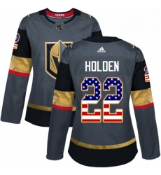 Womens Adidas Vegas Golden Knights 22 Nick Holden Authentic Gray USA Flag Fashion NHL Jersey Womens Adidas Vegas Golden Knights 22 Nick Holden Authentic Gray USA Flag Fashion NHL Jersey