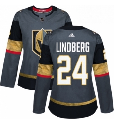 Womens Adidas Vegas Golden Knights 24 Oscar Lindberg Authentic Gray Home NHL Jersey Womens Adidas Vegas Golden Knights 24 Oscar Lindberg Authentic Gray Home NHL Jersey