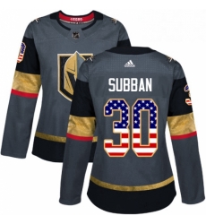 Womens Adidas Vegas Golden Knights 30 Malcolm Subban Authentic Gray USA Flag Fashion NHL Jersey Womens Adidas Vegas Golden Knights 30 Malcolm Subban Authentic Gray USA Flag Fashion NHL Jersey