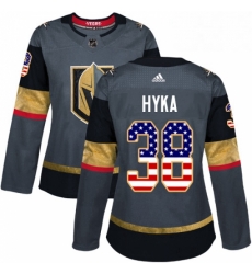 Womens Adidas Vegas Golden Knights 38 Tomas Hyka Authentic Gray USA Flag Fashion NHL Jersey Womens Adidas Vegas Golden Knights 38 Tomas Hyka Authentic Gray USA Flag Fashion NHL Jersey