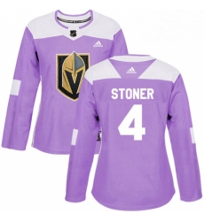 Womens Adidas Vegas Golden Knights 4 Clayton Stoner Authentic Purple Fights Cancer Practice NHL Jersey Womens Adidas Vegas Golden Knights 4 Clayton Stoner Authentic Purple Fights Cancer Practice NHL Jersey