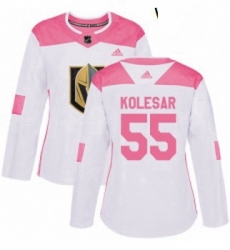 Womens Adidas Vegas Golden Knights 55 Keegan Kolesar Authentic WhitePink Fashion NHL Jersey Womens Adidas Vegas Golden Knights 55 Keegan Kolesar Authentic WhitePink Fashion NHL Jersey