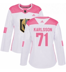 Womens Adidas Vegas Golden Knights 71 William Karlsson Authentic WhitePink Fashion NHL Jersey Womens Adidas Vegas Golden Knights 71 William Karlsson Authentic WhitePink Fashion NHL Jersey
