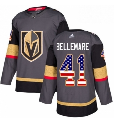Youth Adidas Vegas Golden Knights 41 Pierre Edouard Bellemare Authentic Gray USA Flag Fashion NHL Jersey Youth Adidas Vegas Golden Knights 41 Pierre Edouard Bellemare Authentic Gray USA Flag Fashion NHL Jersey