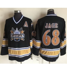Capitals #68 Jaromir Jagr Black CCM Throwback Stitched NHL Jersey Capitals #68 Jaromir Jagr Black CCM Throwback Stitched NHL Jersey