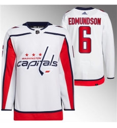 Men Washington Capitals 6 Joel Edmundson White Stitched Jersey Men Washington Capitals 6 Joel Edmundson White Stitched Jersey