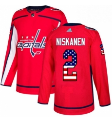 Mens Adidas Washington Capitals 2 Matt Niskanen Authentic Red USA Flag Fashion NHL Jersey Mens Adidas Washington Capitals 2 Matt Niskanen Authentic Red USA Flag Fashion NHL Jersey
