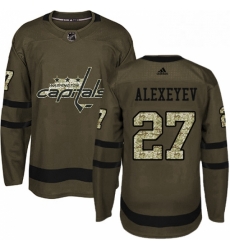 Mens Adidas Washington Capitals 27 Alexander Alexeyev Authentic Green Salute to Service NHL Jerse Mens Adidas Washington Capitals 27 Alexander Alexeyev Authentic Green Salute to Service NHL Jerse