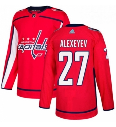 Mens Adidas Washington Capitals 27 Alexander Alexeyev Authentic Red Home NHL Jerse Mens Adidas Washington Capitals 27 Alexander Alexeyev Authentic Red Home NHL Jerse