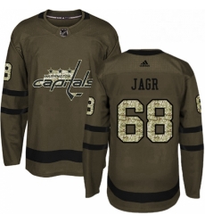 Mens Adidas Washington Capitals 68 Jaromir Jagr Authentic Green Salute to Service NHL Jersey Mens Adidas Washington Capitals 68 Jaromir Jagr Authentic Green Salute to Service NHL Jersey