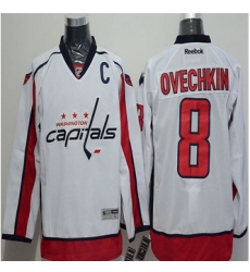 Washington Capitals #8 Alex Ovechkin White Stitched NHL Jersey Washington Capitals #8 Alex Ovechkin White Stitched NHL Jersey