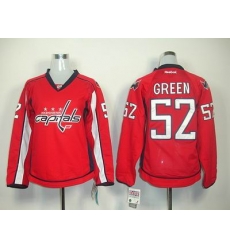 Women Washington Capitals 52 GREEN red jerseys Women Washington Capitals 52 GREEN red jerseys