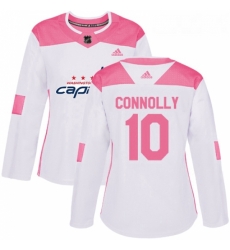 Womens Adidas Washington Capitals 10 Brett Connolly Authentic WhitePink Fashion NHL Jersey Womens Adidas Washington Capitals 10 Brett Connolly Authentic WhitePink Fashion NHL Jersey