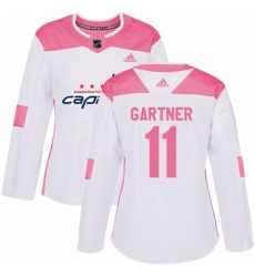 Womens Adidas Washington Capitals 11 Mike Gartner Authentic WhitePink Fashion NHL Jersey Womens Adidas Washington Capitals 11 Mike Gartner Authentic WhitePink Fashion NHL Jersey