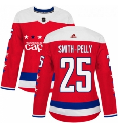 Womens Adidas Washington Capitals 25 Devante Smith Pelly Authentic Red Alternate NHL Jersey Womens Adidas Washington Capitals 25 Devante Smith Pelly Authentic Red Alternate NHL Jersey