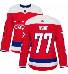 Womens Adidas Washington Capitals 77 TJ Oshie Authentic Red Alternate NHL Jersey Womens Adidas Washington Capitals 77 TJ Oshie Authentic Red Alternate NHL Jersey