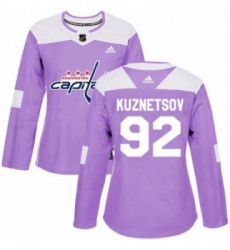 Womens Adidas Washington Capitals 92 Evgeny Kuznetsov Authentic Purple Fights Cancer Practice NHL Jersey Womens Adidas Washington Capitals 92 Evgeny Kuznetsov Authentic Purple Fights Cancer Practice NHL Jersey