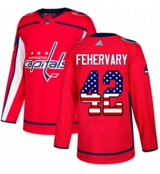 Youth Adidas Washington Capitals 42 Martin Fehervary Authentic Red USA Flag Fashion NHL Jerse Youth Adidas Washington Capitals 42 Martin Fehervary Authentic Red USA Flag Fashion NHL Jerse