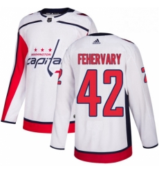 Youth Adidas Washington Capitals 42 Martin Fehervary Authentic White Away NHL Jerse Youth Adidas Washington Capitals 42 Martin Fehervary Authentic White Away NHL Jerse