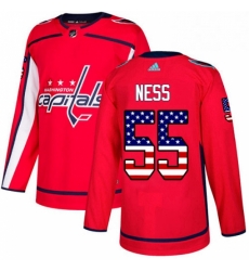 Youth Adidas Washington Capitals 55 Aaron Ness Authentic Red USA Flag Fashion NHL Jersey Youth Adidas Washington Capitals 55 Aaron Ness Authentic Red USA Flag Fashion NHL Jersey